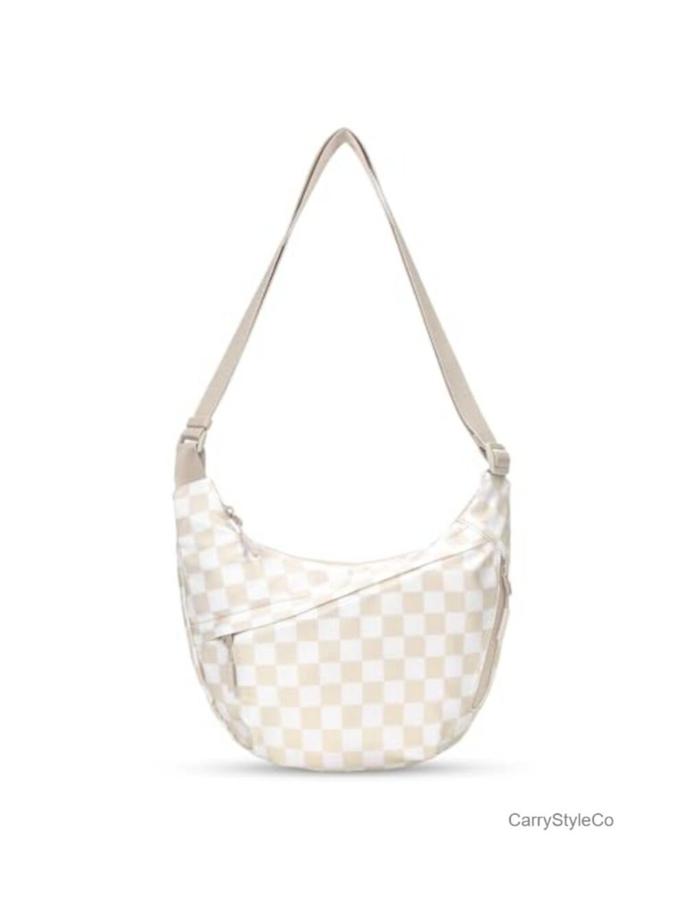 Corduroy Crescent Crossbody Bag for Women Adjustable Strap Hobo Purse